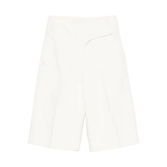 Ami Casual Shorts, female, Beige, Size: W26 Cotton Bermuda Shorts