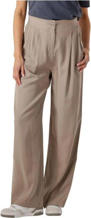 Modstr&ouml;m Beige Elegante Broeken voor Vrouwen - Dames - Wijde Broeken - Beige - XS - Broeken