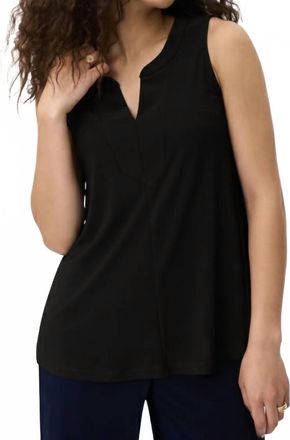 Joseph Ribkoff Notch Neck Tank Top In Black