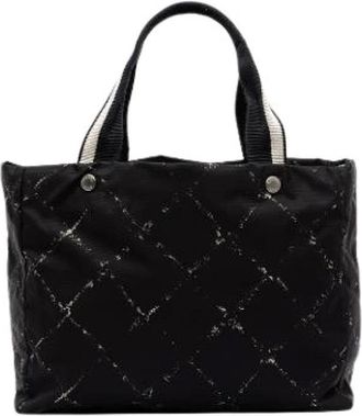 Chanel Pre-owned Old Travel Line Tote Bag - Dames - Pre-owned - Zwart - Maat: ONE Size Nylon