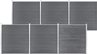 vidaXL Valla De Jard&iacute;n De Wpc Gris 1045x186 Cm Vidaxl
