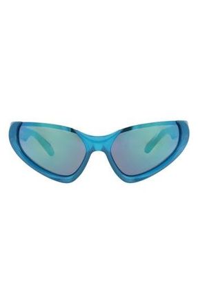 Balenciaga 64mm Novelty Sunglasses in Light Blue Light Blue Green at Nordstrom Rack