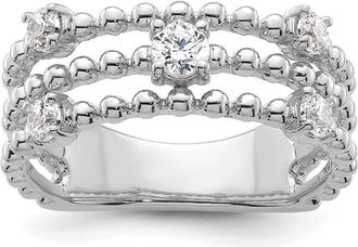 Diamond2Deal 14k Gold Lab Grown Diamond Wedding Band Ring 0.37Ct Clarity- VS Color- D-E