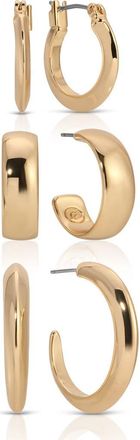 Ettika Set of 3 Hoop Earrings in Gold at Nordstrom
