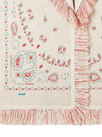 Alanui bandana jacquard kasjmier en linnen vest