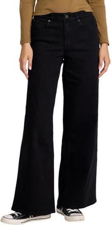 Volcom Stoned Low Rise Wide Leg Jeans in Black Out at Nordstrom Rack, Size 30