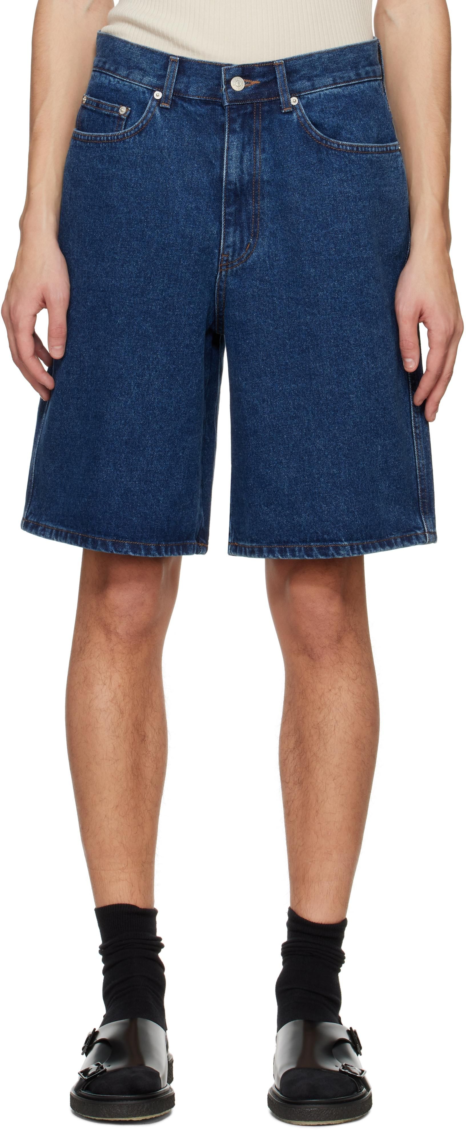ショートパンツ BRUNELLO CUCINELLI Denim shorts Blue MB125P5761 Brunello Cucinelli Denim Effect Twill Baggy Shorts | Saks