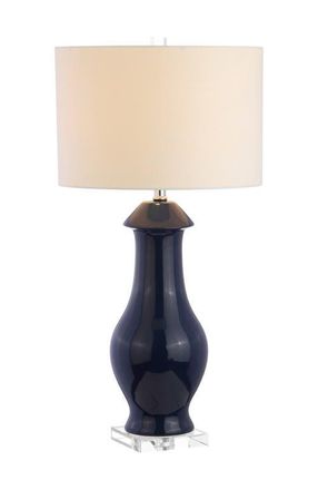 Jonathan Y Designs Liberty 31 Ceramic/Crystal LED Table Lamp, Navy/Clear at Nordstrom