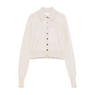 Sportmax Cardigans, female, White, S, White Wool Cardigan Classic Style