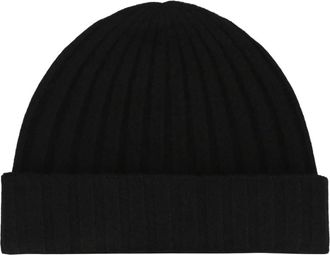 Toteme Accessoires, Dames, Zwart, ONE Size, Kasjmier, Cashmere Gebreide Muts