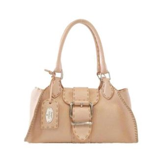 Fendi Pre-owned Vintage Schoudertas - Dames - Vintage Handtas - Beige - ONE Size - Leer - Vintage