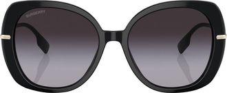 Burberry Sunglasses Eugenie oversized-frame sunglasses - women - Metal/Acetate - 55 - Black