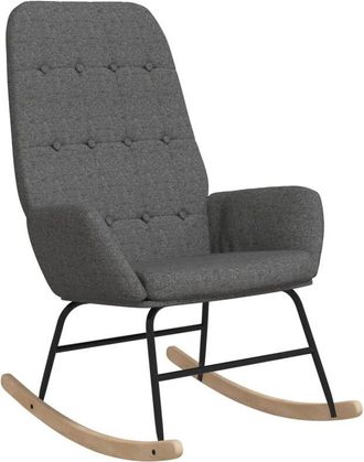 vidaXL Silla mecedora de tela gris claro Vidaxl