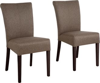 HOME AFFAIRE Esszimmerstuhl »Queen« (Set) 2 Stk.Beine aus massiver Buche, wengefarben lackiert, Polsterstuhl