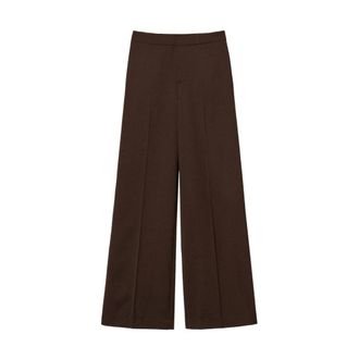 Twinset Broeken, Dames, Bruin, XL, Katoen, Wijde broek