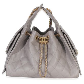 Chanel Quilted Caviar Small Chanel 25 Hobo Handbag