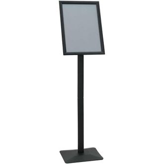 vidaXL Soporte De Cartel Pedestal Plateado A3 Pvc Y Hierro Fundido Vidaxl