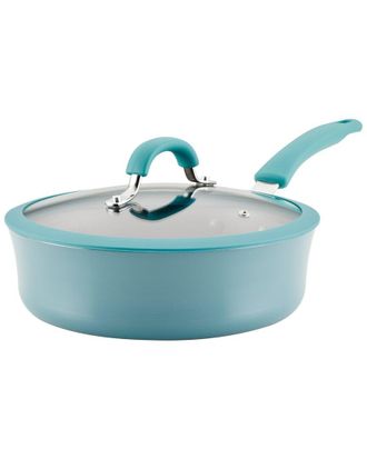 Rachael Ray Cook + Create Aluminum Nonstick Saute Pan With Lid, 3-Quart