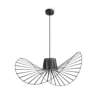 Paco Home Paco Home Lámpara De Suspensión LED Salón Comedor Dormitorio Colgante Estilo Moderno Luce a sospensione - Nero, Schwarz (Ø90cm) (de)