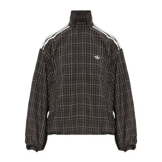 adidas Fitness, Dames, Bruin, M, Polyester, Blousy Check Track Top