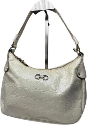 Ferragamo Pre-owned Shoulder Bag - Dames - Vintage Schoudertas - Wit - ONE Size - Leer - Vintage
