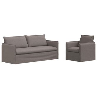 vidaXL Juego De Sof&aacute; 2 Uds. Topo Tela Vidaxl