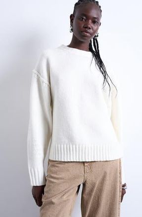 Topshop Exposed Seam Sweater in White at Nordstrom Rack, Size Medium