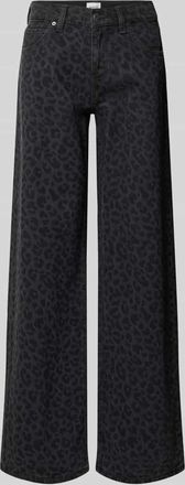 Mustang Jeans Mustang Wide Fit Jeans mit Allover-Animal-Print Modell Medley in Black, Gr&ouml;&szlig;e 28/30