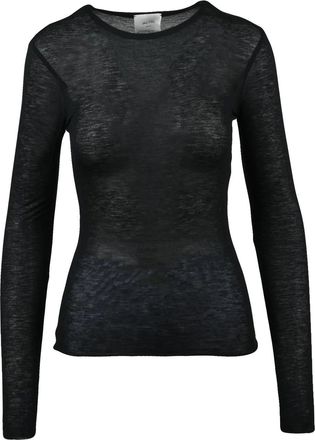 Alysi Black Viscose-Wool Brushed Underjacket