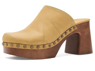 Frye and Co. Wylie Clogs Womens Shoes Banana : 6.5 M, Faux Leather