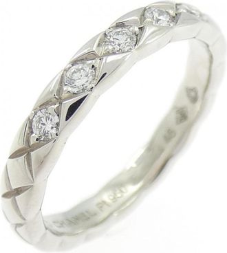 Chanel Platinum 950 Band Ring (Pre-Owned)