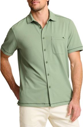Tommy Bahama Costa Wave Short Sleeve Button-Up Shirt in Dusty Sage at Nordstrom, Size Xxx-Large