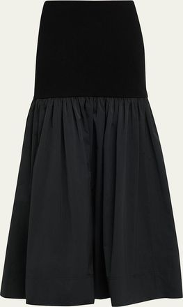 A.L.C. Cami Merino Combo Maxi Skirt