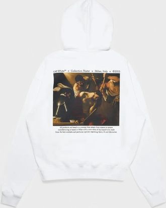 Off-white Mens Off-White Caravaggio The Crowning With Thorns Hoodie White/Multi - Size: S