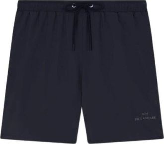 Paul & Shark Badmode, Heren, Blauw, M, Polyester, Zwemshorts met Reflecterend Logo