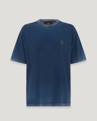 Belstaff Belstaff Camiseta Hockley para hombre Punto te&ntilde;ido en negativo Azul insignia 2XL