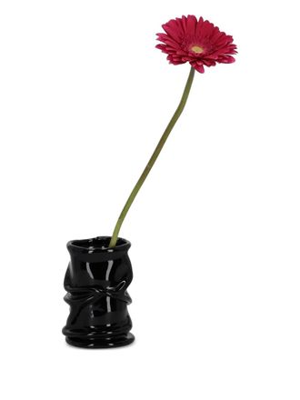 Studio X ruched-detailing vase - Black