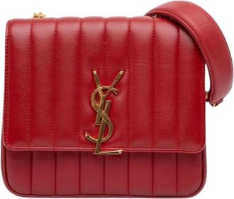 Saint Laurent Pre-owned Cross Body Bags, female, Red, Size: ONE SIZE Pre-owned Leather crossbody-bags