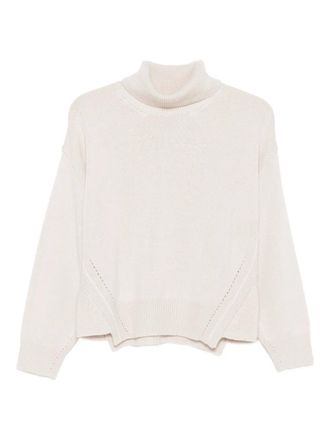 Alpha Studio turtleneck merino sweater - Neutrals