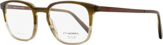MOREL Mens Oga Kontur Eyeglasses 10161O MM11 Brown Melange 51mm