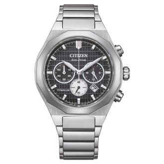 Citizen Zenshin Senkei Mens Silver Watch CA4690-51E Titanium - One Size