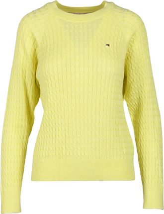 Tommy Hilfiger Yellow Cable Knit Sweater