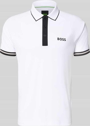 HUGO BOSS Regular Fit Poloshirts mit Kontrastdetails in Weiss, Gr&ouml;&szlig;e XXXL