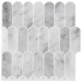 vidaXL Loseta De Pluma 10 Pcs M&aacute;rmol Gris 30 X 30 Cm Poliuretano Y Pet Vidaxl