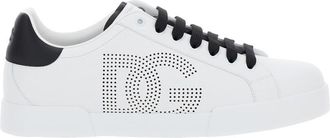 Dolce & Gabbana White Lace Up Sneakers
