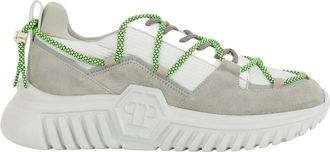 Philipp Plein Stijlvolle Sneaker voor Mannen en Vrouwen - Heren - Sneakers - Grijs - 43 EU - Leer - Schoenen
