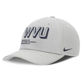 Nike West Virginia On-Field Primetime Rise Nike Mens College Adjustable Hat in Grey | NC960BBWVN-9G9
