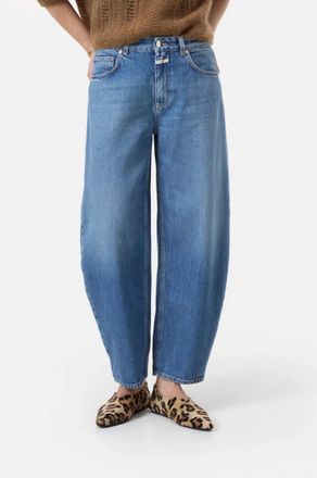 Closed Jazzie Barrel Jean In Mid Blue