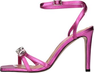 Pinko Leren Sandalen - Dames - Sandalen met hakken - Roze - 39 EU - Leer - Schoenen