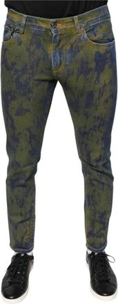 Dolce & Gabbana Tie Dye Slim Fit Jeans - Heren - Slim Fit Jeans - Blauw - M - Katoen - Jeans